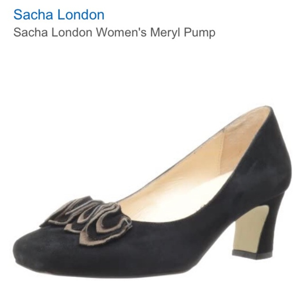 ⚡️SACHA London Black Suede Heels Size 7 M (B) NEW